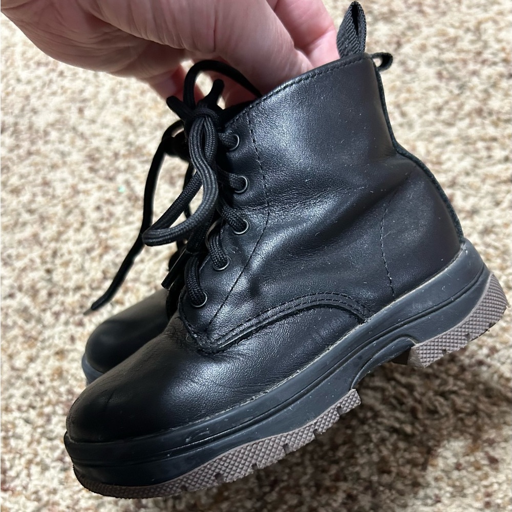 Zara Kids Black Lace-Up Boots